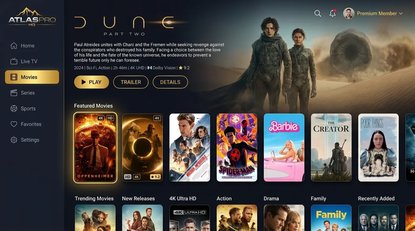 Message d'erreur de connexion Atlas Pro ONTV affiché au démarrage du lecteur sur un téléviseur